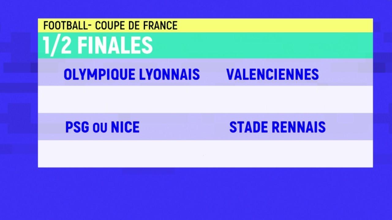 Invité sur le plateau, le poloïste de l'équipe de France Rémi Saudadier a réalisé le tirage des demi-finales de la Coupe de France. Le carré sera complété par le vainqueur de PSG-Nice le 13 mars. Il affrontera Rennes et l'Olympique Lyonnais recevra Valenciennes.