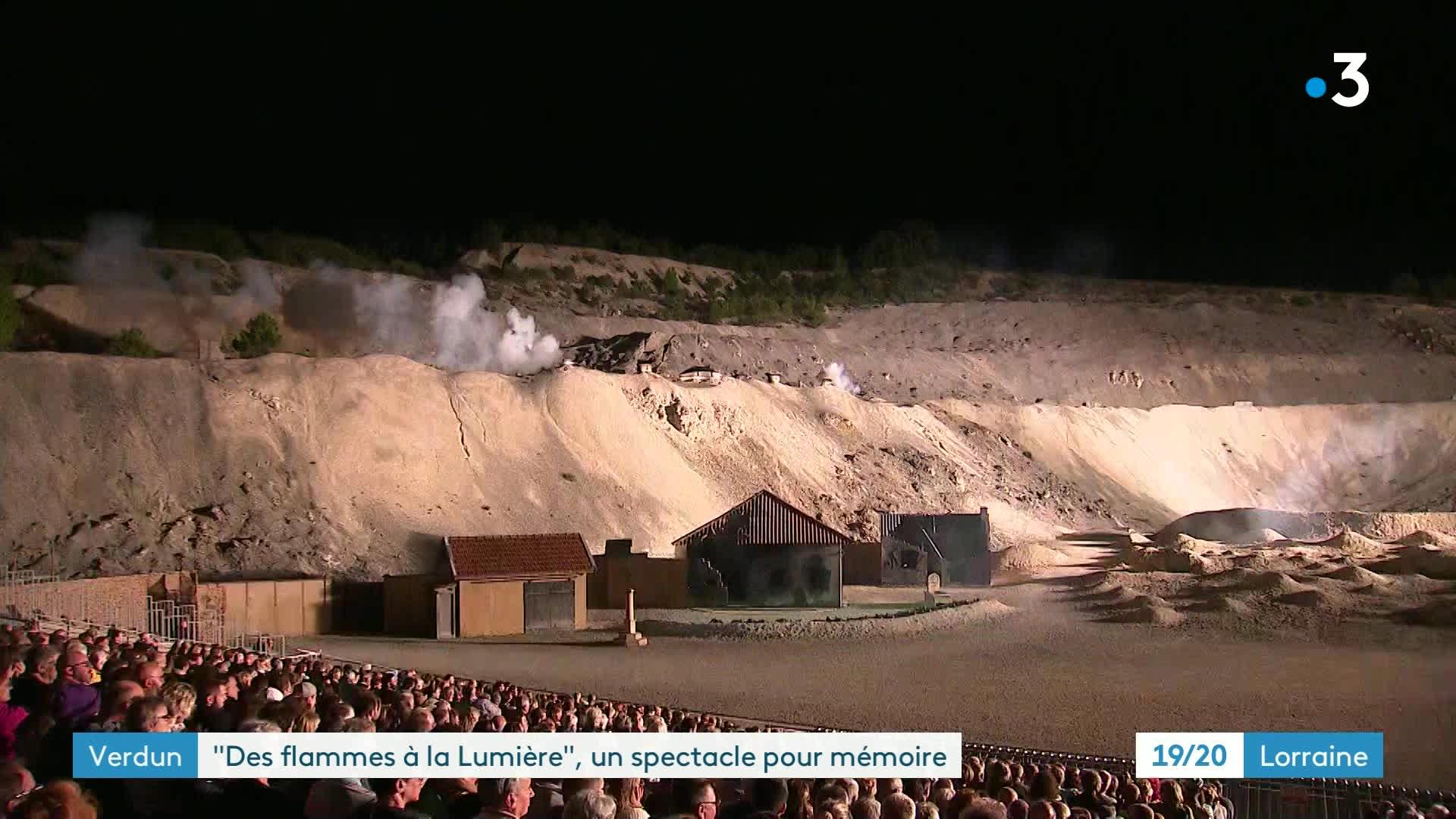 "Des flammes à la lumière" le son et lumière consacré à la bataille de Verdun