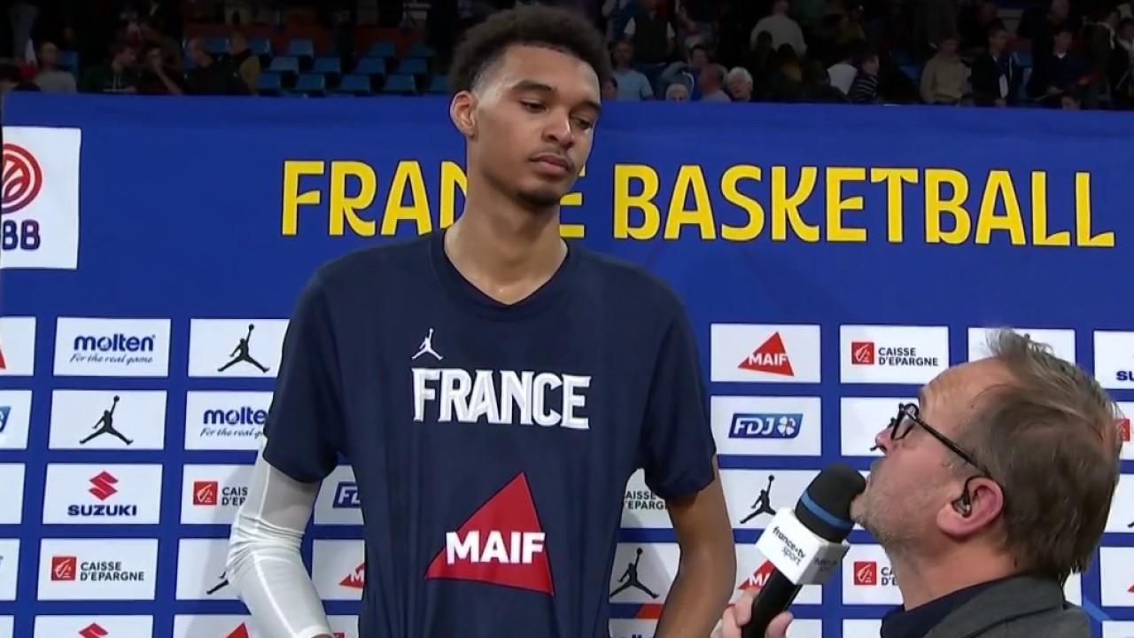 Après deux premières performances pleines, VIctor Wembanyama a signé des débuts de rêves sous le maillot tricolore. Auteur de 19 points face à la Bosnie, le jeune français est revenu sur cette victoire, qui permet aux Bleus de se qualifier pour la Coupe du monde.