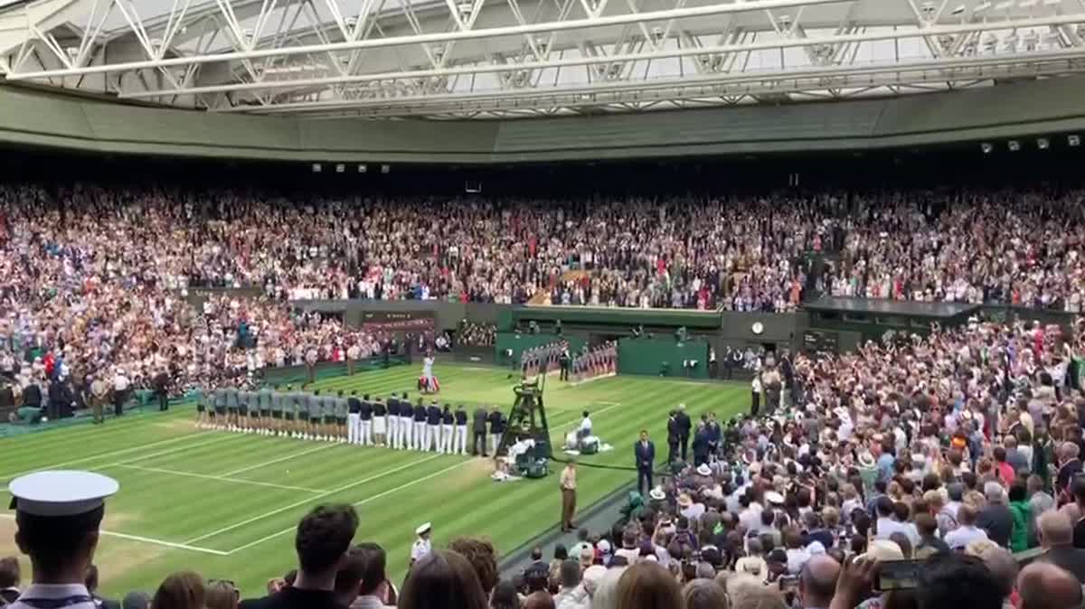 Cérémonie protocolaire de Wimbledon, le dimanche 16 juillet 2023.