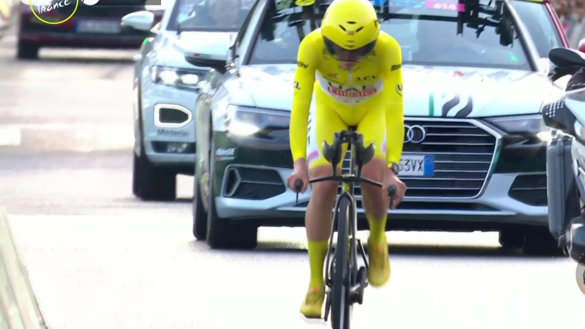 Tadej Pogacar remporte l'ultime contre-la-montre de ce tour de France 2024 et s'adjuge sa sixième victoire d'étape sur cette Grande Boucle. Le Slovène égale le meilleur total de Mark Cavendish sur une édition (2009) avec six succès.