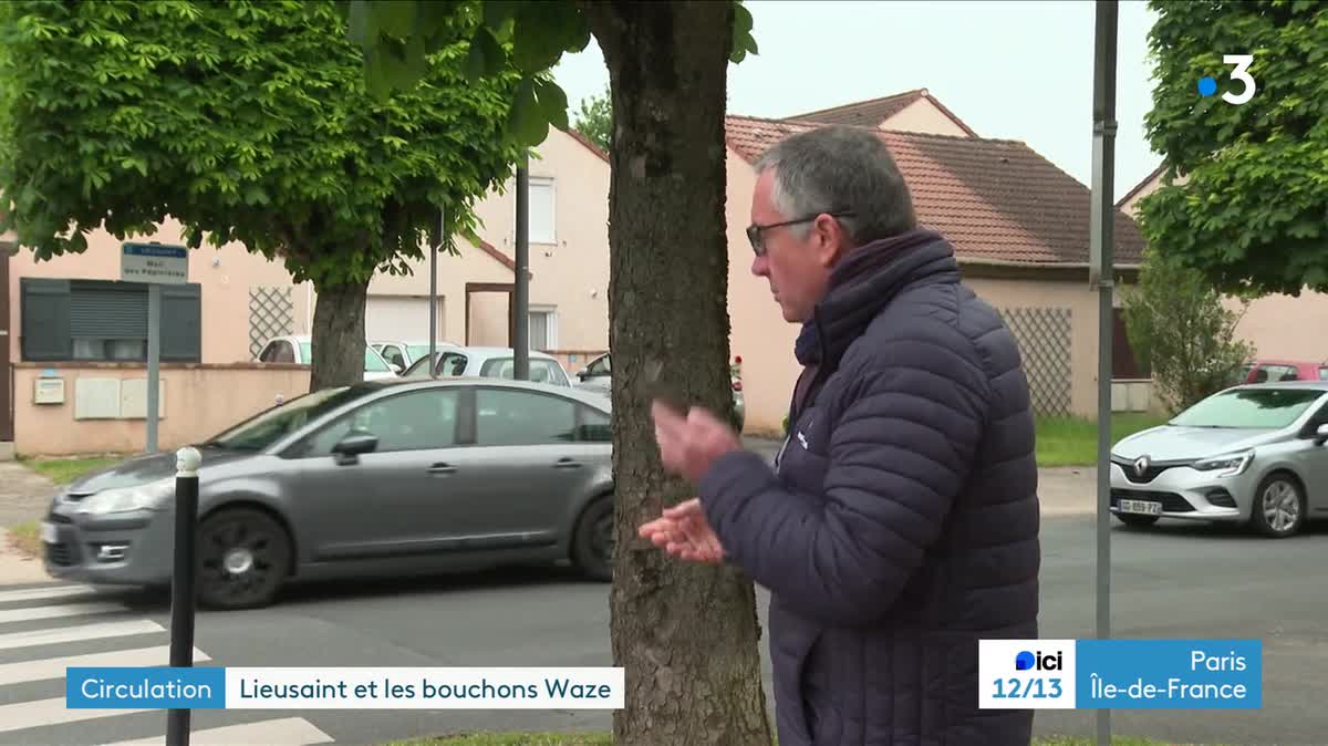 Un ralentissement dans une rue de Lieusaint