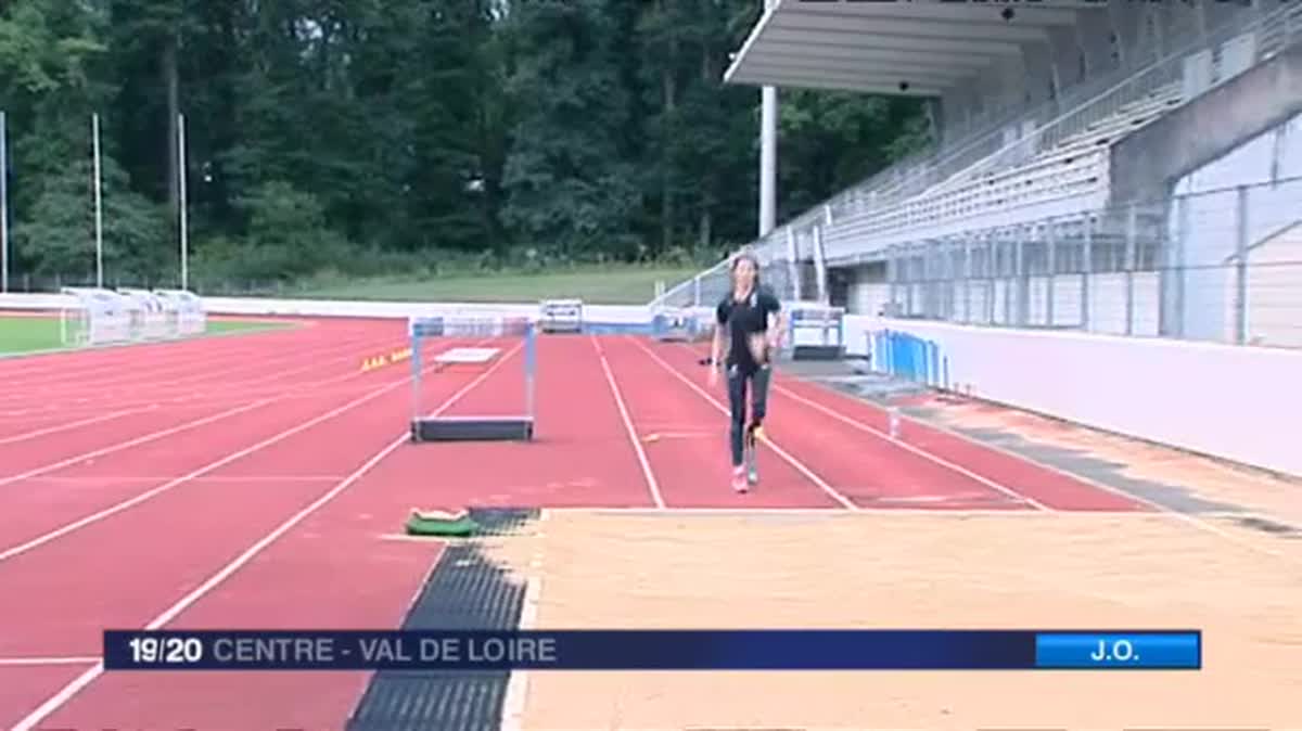 Marie-Amélie Le Fur à l'entrainement quelques jours avant son départ pour les Jeux Paralympiques de Rio. 29 août 2016 - Blois (Loir-et-Cher)