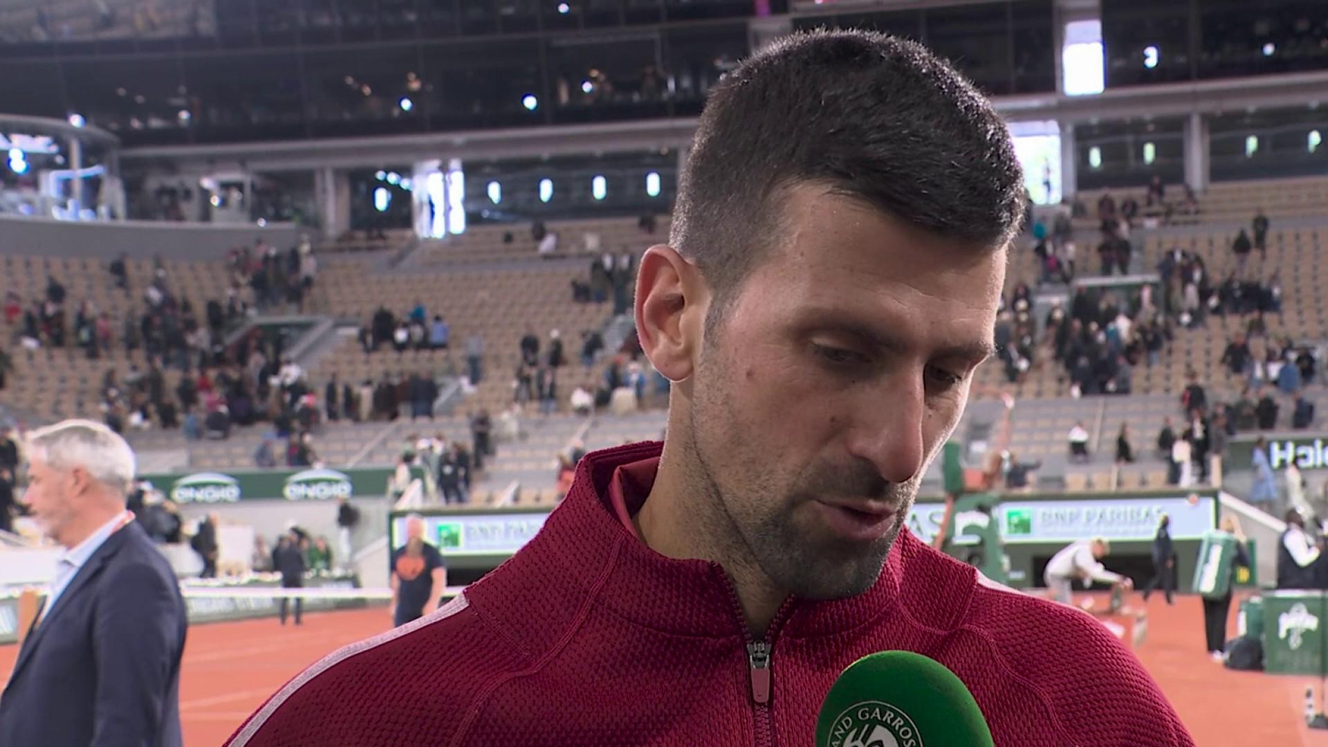 Le Serbe Novak Djokovic se montre satisfait de son niveau du jour et préfère se concentrer sur son jeu plutôt que sur son potentiel futur adversaire.