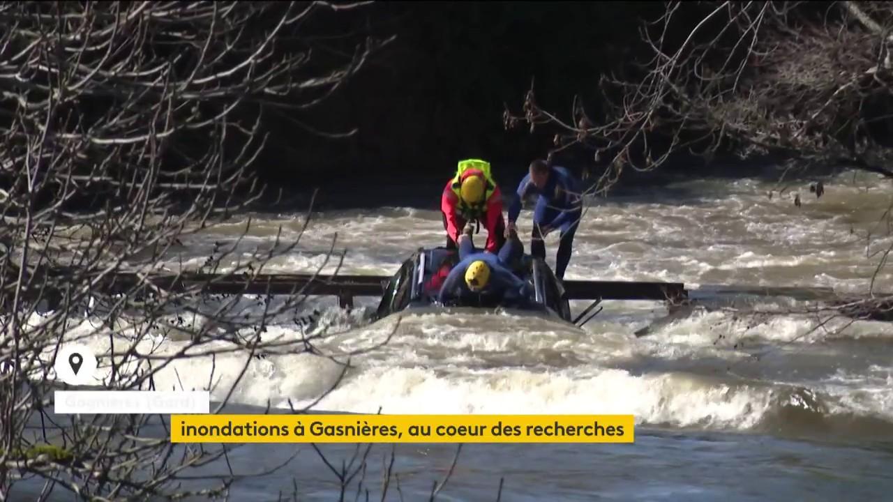 Les intempéries ont coûté la vie à trois personnes dans le Gard. Quatre sont encore portées disparues, dimanche 10 mars. À Gagnières, les habitants sont sous le choc à la suite des inondations qui ont touché leur commune et causé le décès d'un automobiliste.