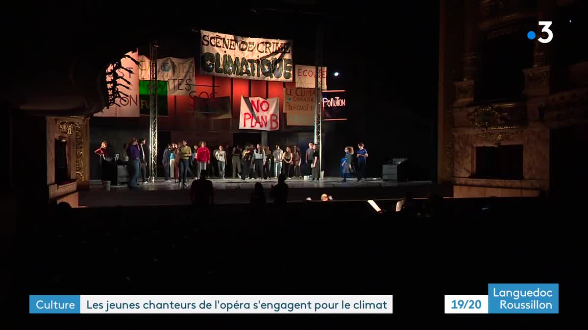 L'opéra Comédie de Montpellier a présenté hier la première de "Climat". Pour ses 30 ans, la compagnie montpellieraine "Opéra junior" a vu grand : une création contemporaine qui évoque le réchauffement de la planète, l'oeuvre est engagée. Jusque dans sa conception. Nouvelle date samedi.