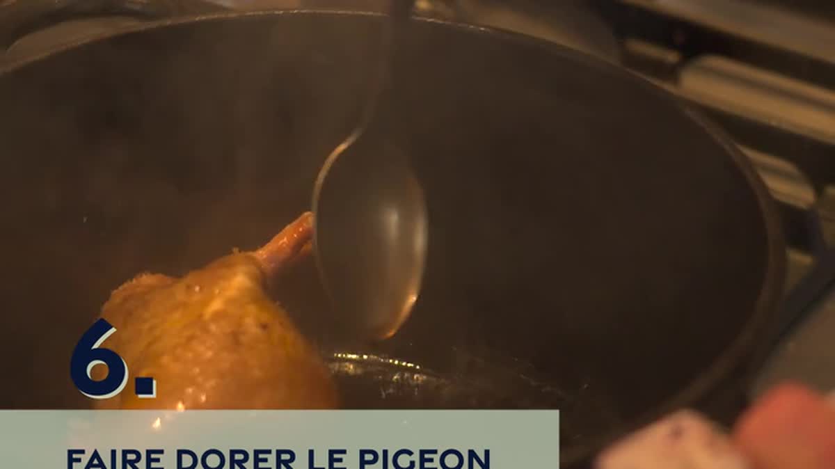 Un succulent pigeon au cassis par le chef Romain Tischenko.