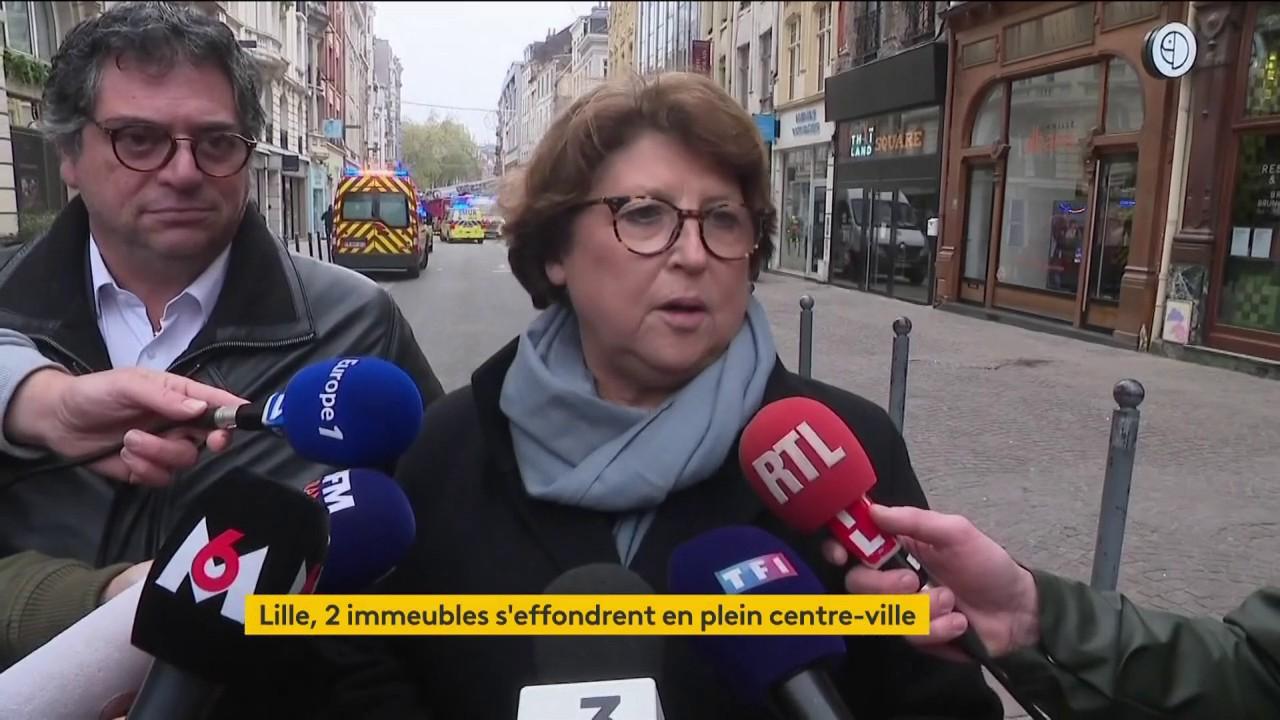 Effondrement d'un immeuble à Lille : "Pas de mort et pas de blessé", selon Martine Aubry