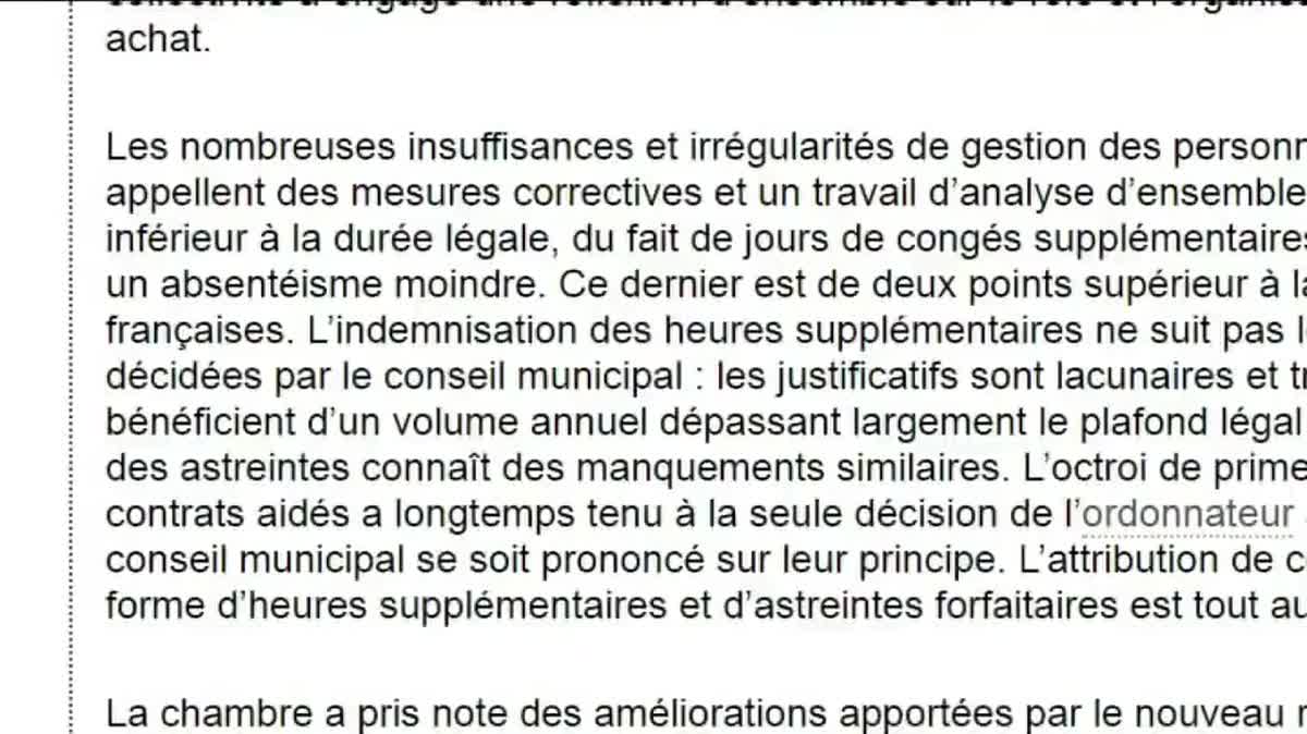 Yzeure: la Chambre régionale des comptes d'Auvergne-Rhône-Alpes décrit une situation financière « dégradée » et un endettement « élevé ». Elle pointe également du doigt de « nombreuses insuffisances et irrégularités de gestion des personnels ».