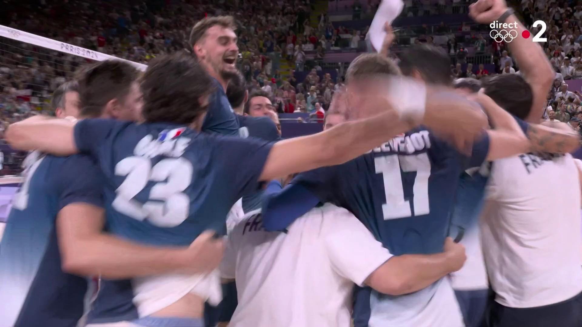 The French men's volleyball team retained its title at the Paris 2024 Olympic Games by beating the world number 1 team, Poland, in three sets.