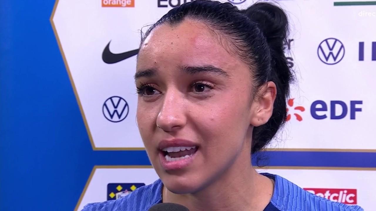 En battant l'Allemagne dans cette demi-finale de la Ligue des nations, les Bleues vont participer à leur première finale dans une compétition continentale, une première dans l'histoire du football français féminin. Auteure du deuxième but, Sakina Karchaoui revient sur son premier but en équipe de France et sur la victoire de son équipe.