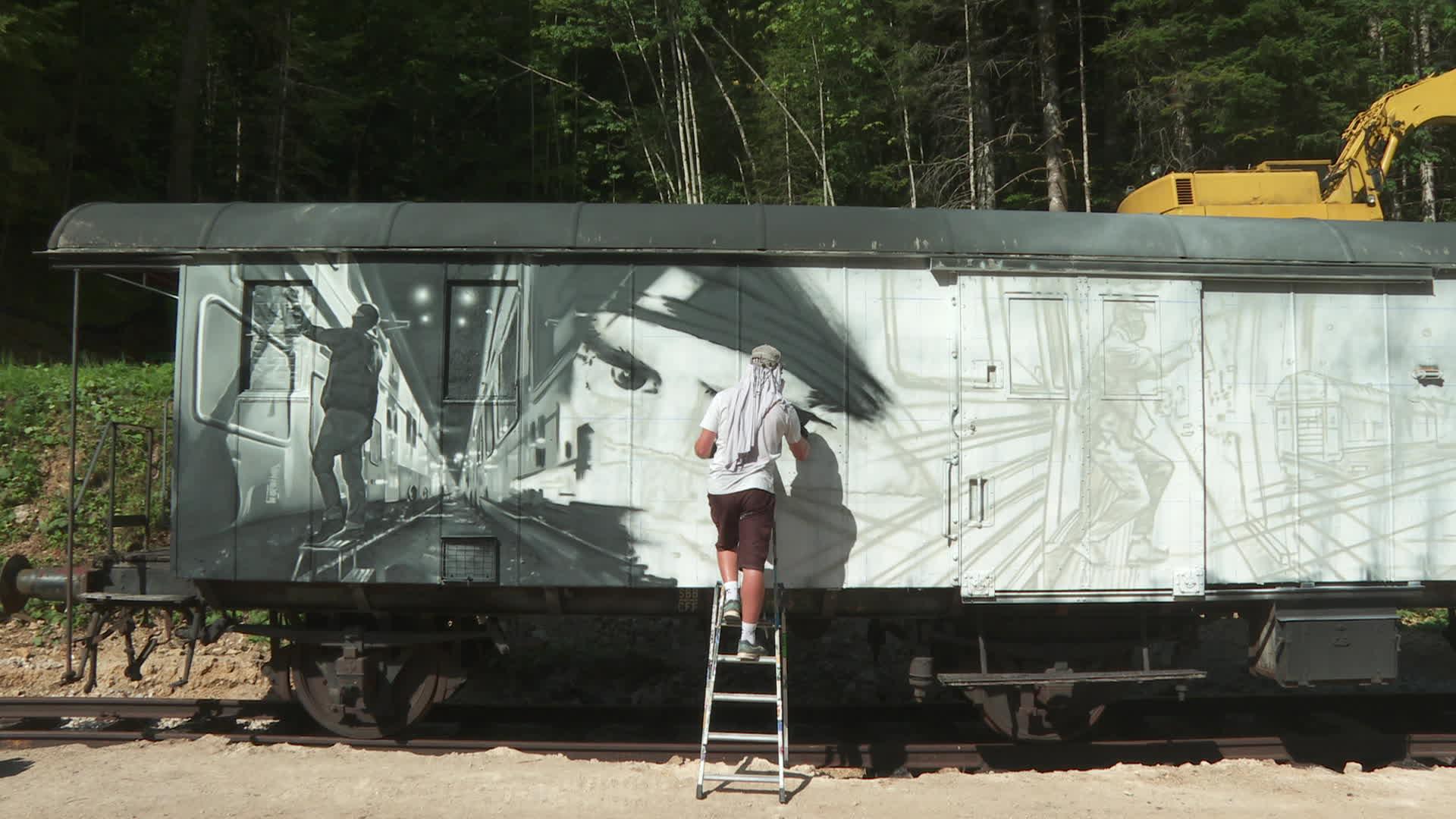 De l'art sous le soleil... et sur des wagons.