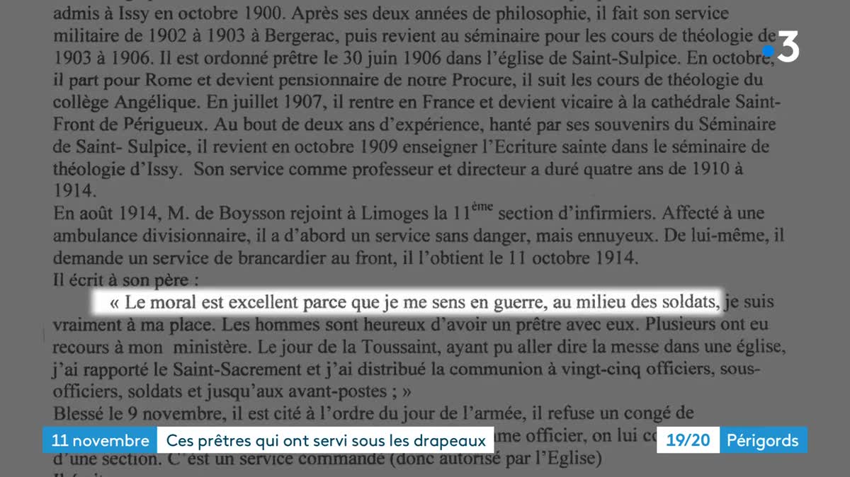 L'Église perpétue le souvenir des prêtres et séminaristes tombés à côté des soldats lors de la guerre de 14/18