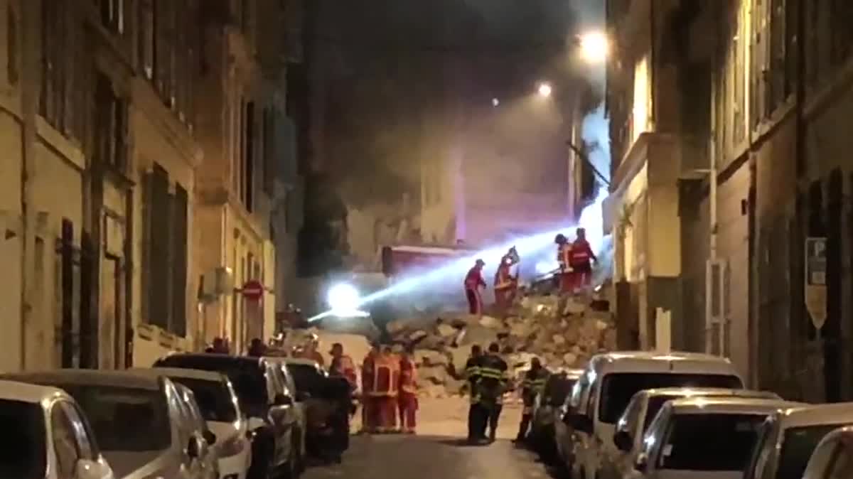 Un immeuble s'est effondré à Marseille dans la nuit du samedi 8 au dimanche 9 avril 2023.