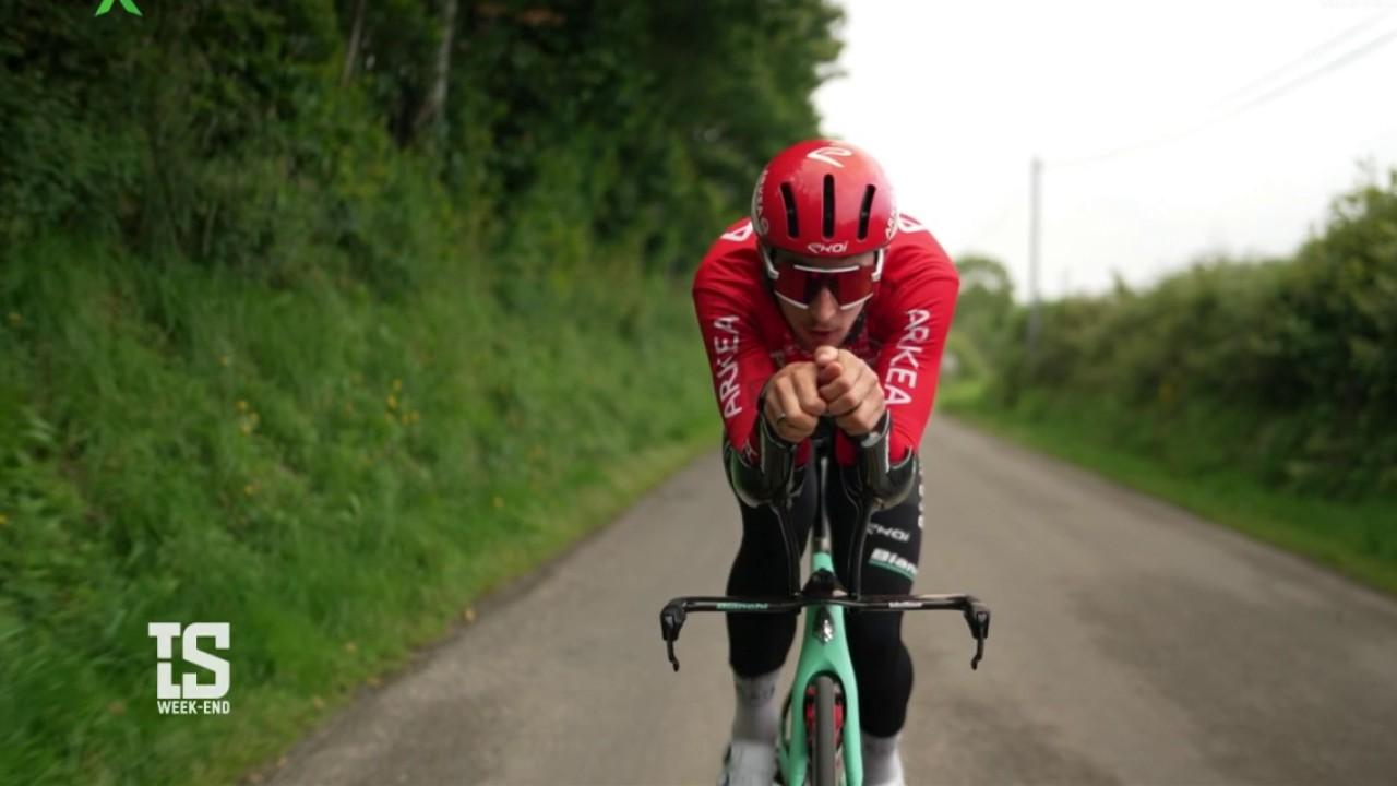 Le jeune cycliste français, Kevin Vauquelin, manque le titre de champion de France de peu au contre-la-montre. Mais le Normand, qui réalise sa meilleure saison, n'a pas dit son dernier mot et compte bien prendre sa revanche au sprint demain.