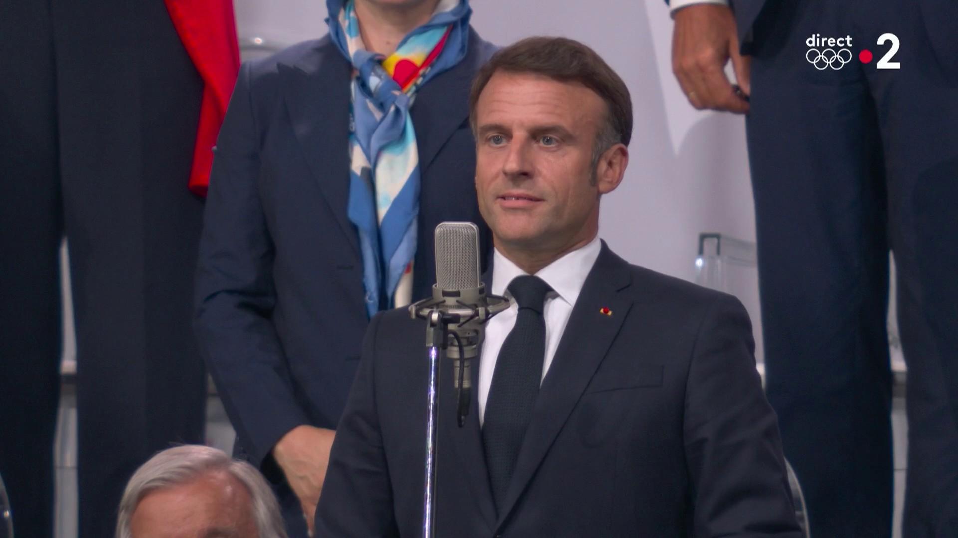 Emmanuel Macron's speech at the opening ceremony of the Olympic Games in Paris, July 26, 2024.