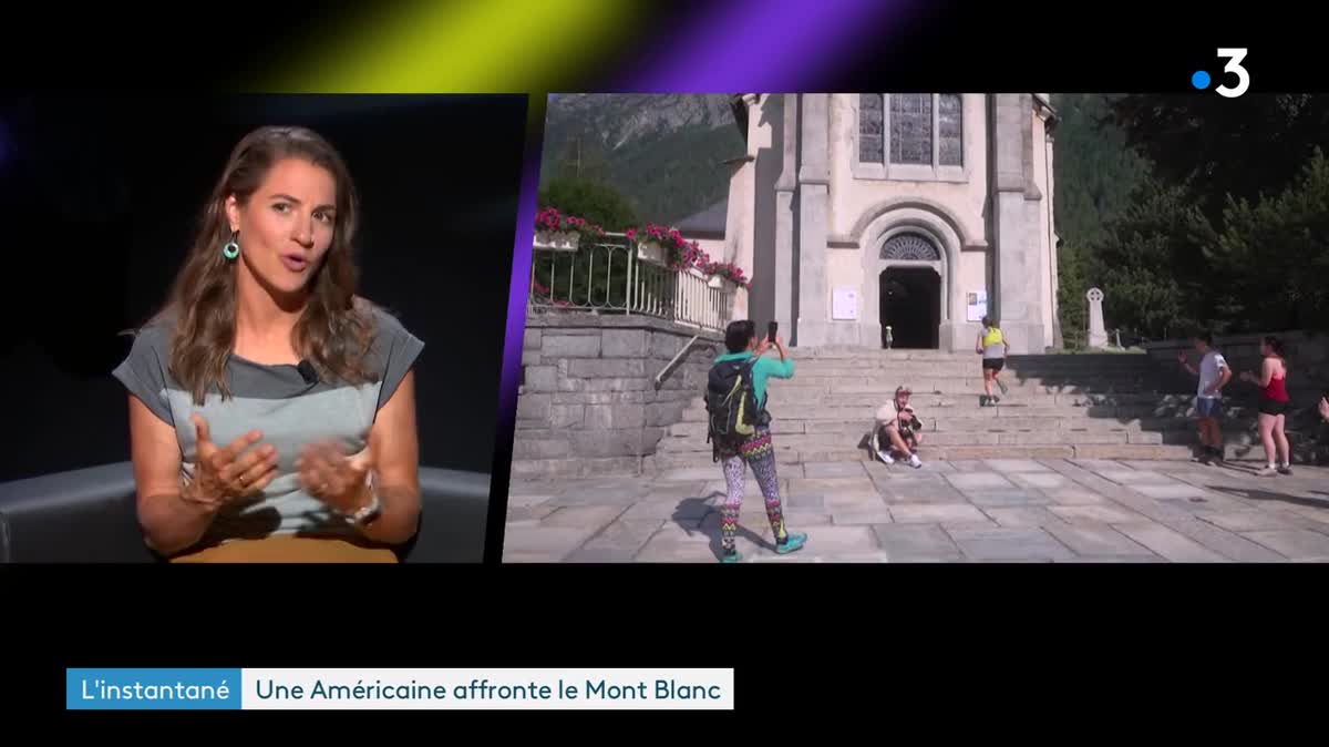 Hillary Gerardi lors de sa redescente du mont Blanc, samedi 17 juin.