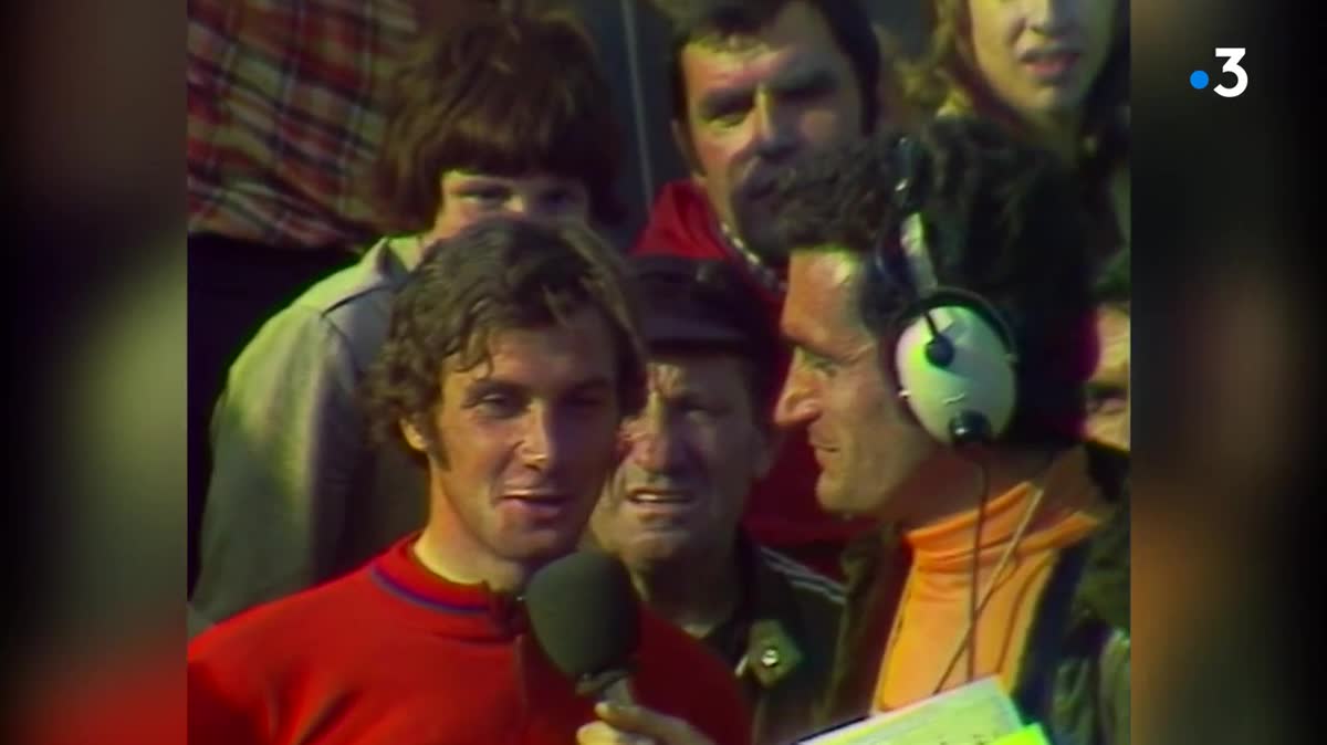 En 1974, le coureur girondin Francis Campaner remporte sa première étape devant son public.