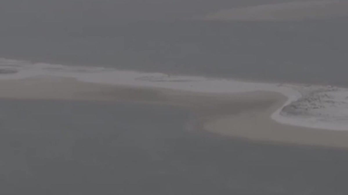 La dune du Pilat sous la neige le mercredi 10 janvier 2024.