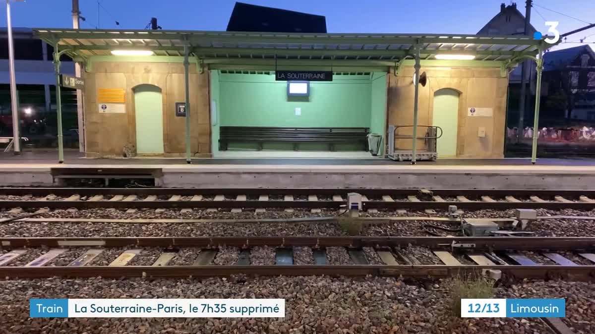 Gare ferroviaire de La Souterraine. Vendredi 18 novembre 2022.