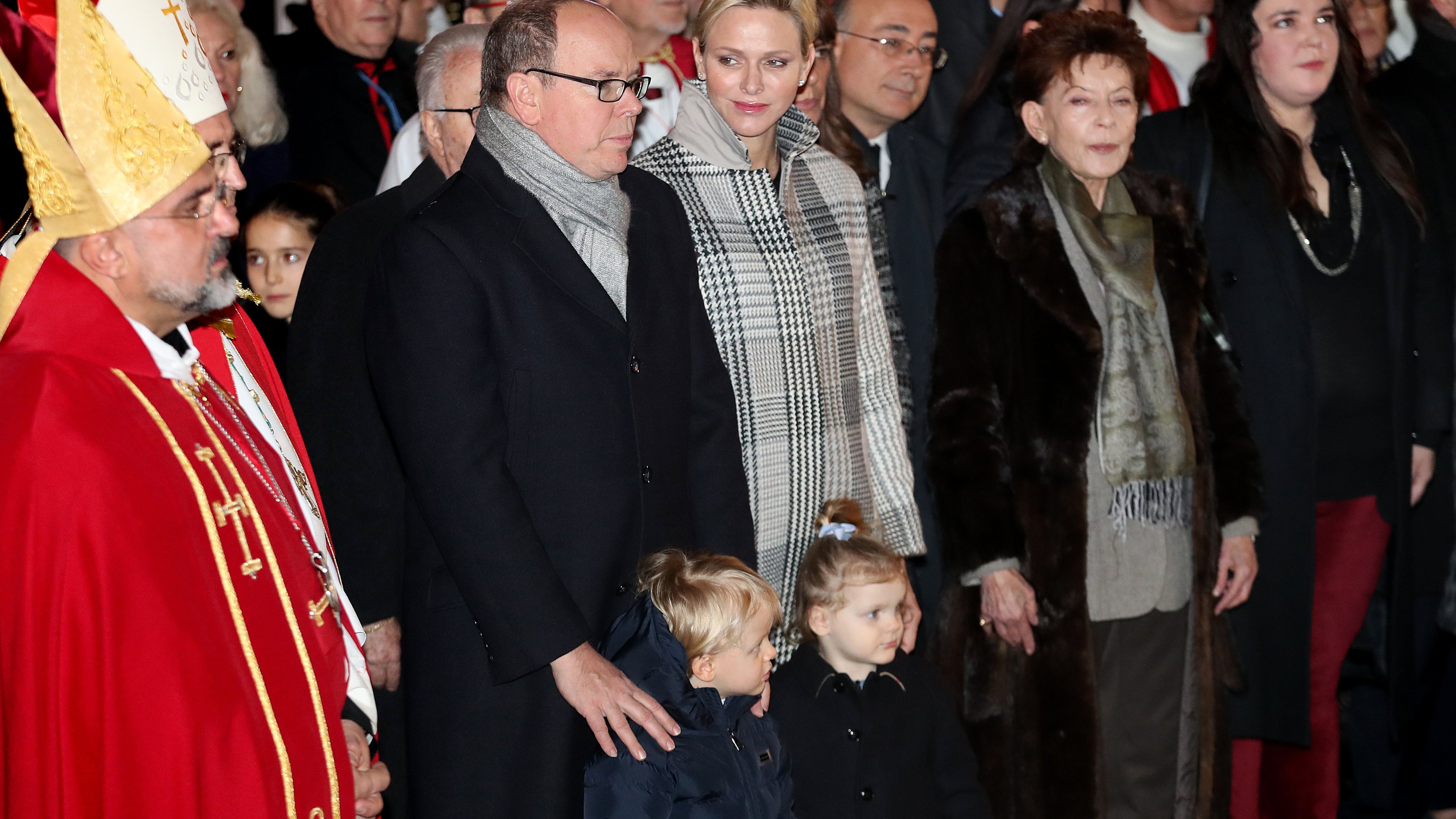 La famille princière lors de la fête de sainte Dévote, le 26 janvier, à Monaco