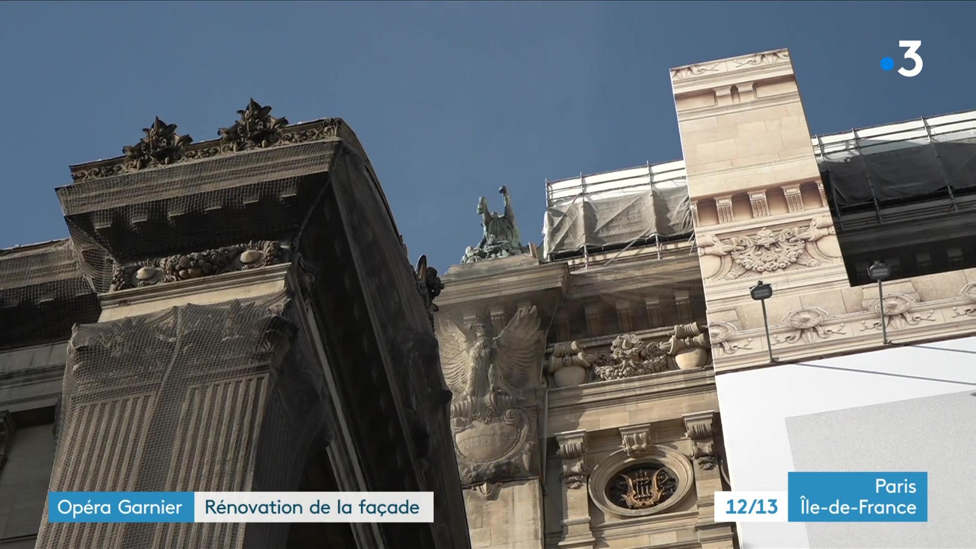 L'entièreté de la façade de l'opéra Garnier va être rénovée