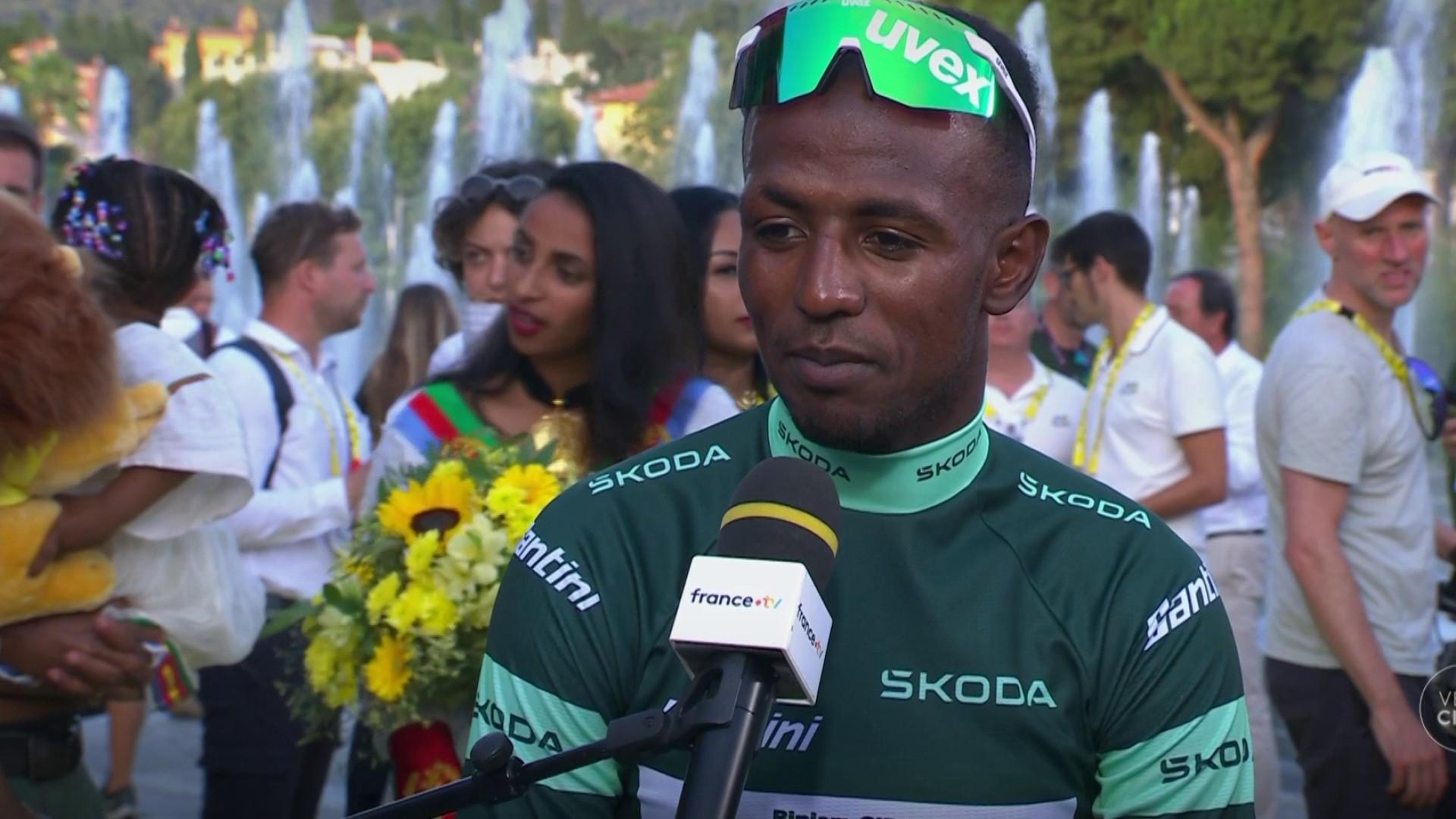 Biniam Girmay, maillot vert du Tour de France, est revenu sur ses fabuleuses trois semaines de course.