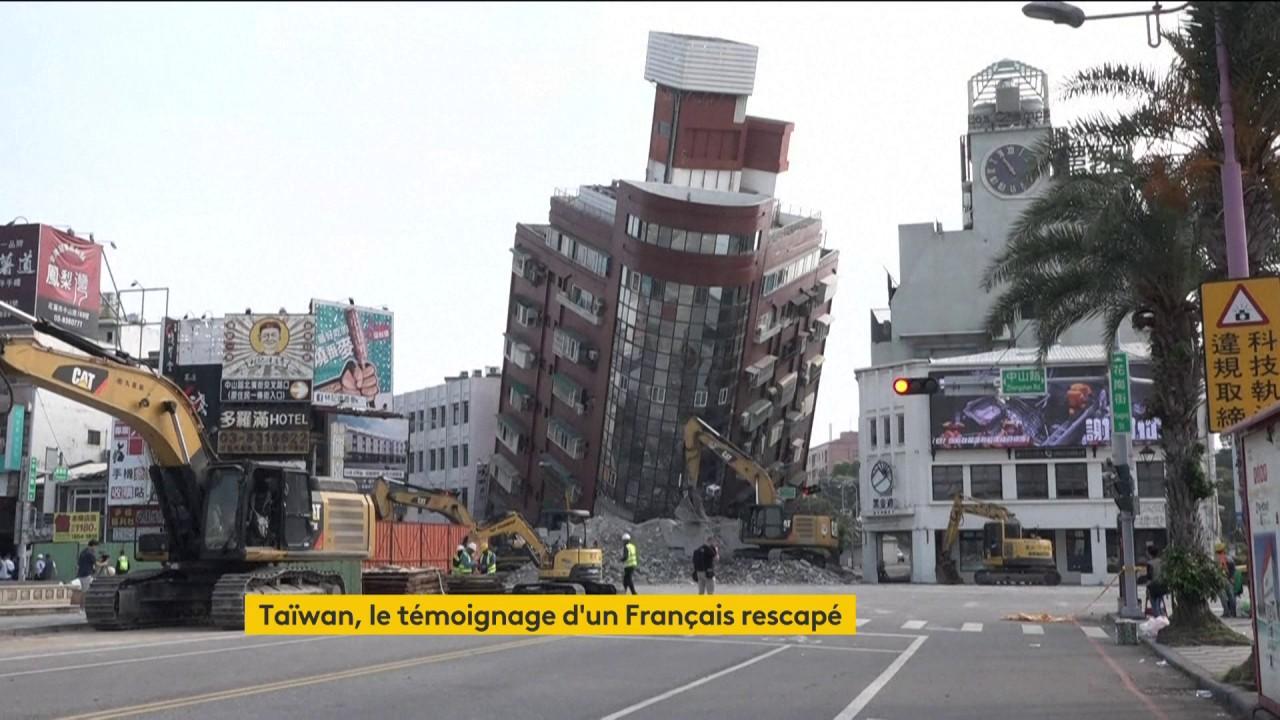 Taïwan: "C'était assez effrayant"confie un survivant français du terrible tremblement de terre qui a frappé l'île