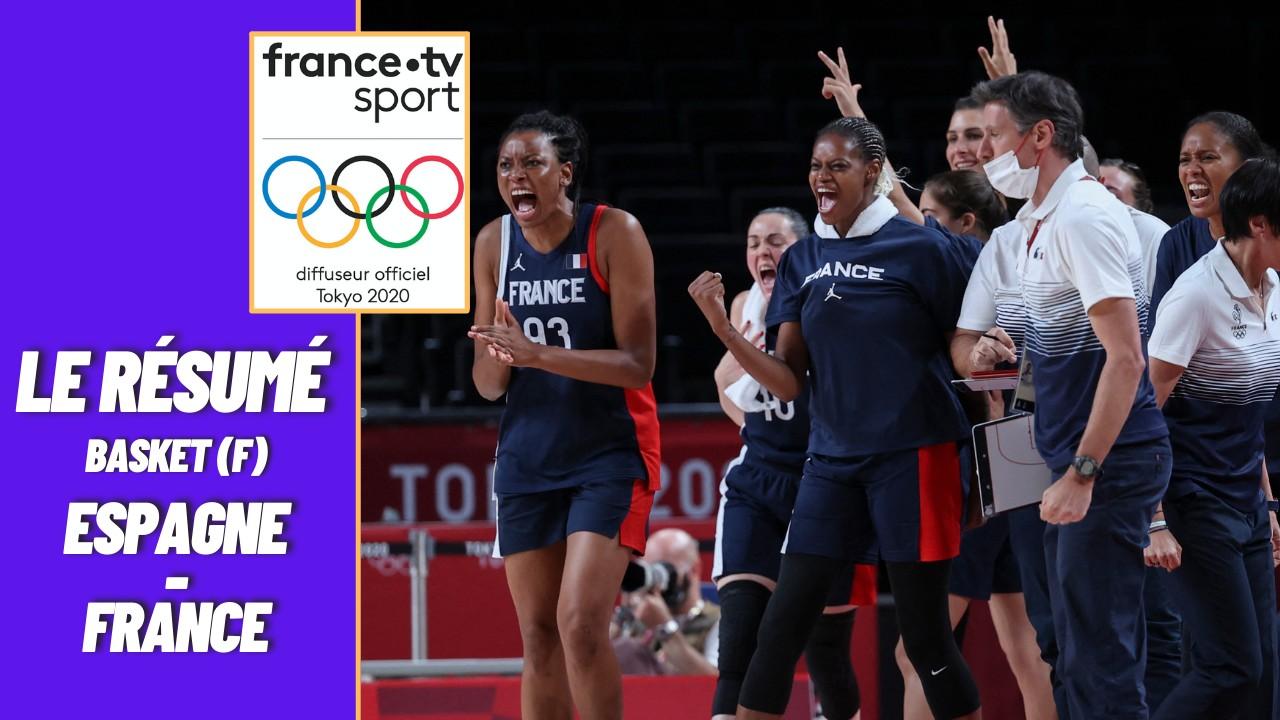 Devant au score pendant presque toute la rencontre, l'équipe de France a dû compter sur un panier acrobatique en fin de match de Marine Johannes (18 points) et une grosse défense pour se débarrasser d'une accrocheuse équipe d'Espagne (67-64) et rejoindre le Japon en demi-finale.