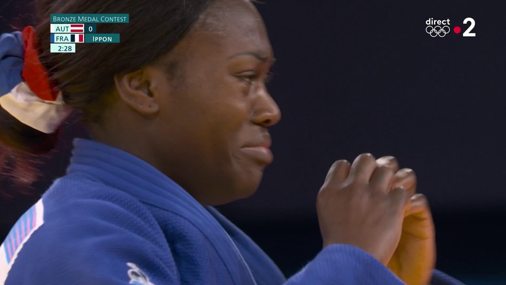 Facing the Austrian Lubjana Piovesana in her fight for bronze, Clarisse Agbegnenou won by ippon on Tuesday July 30.