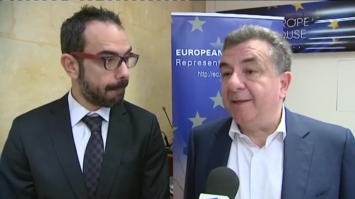 Malte le 8 mars 2017 - Gilles Simeoni, président du Conseil Exécutif de Corse avec George-Stavros Kremlis, directeur général Environnement de la Commission Européenne