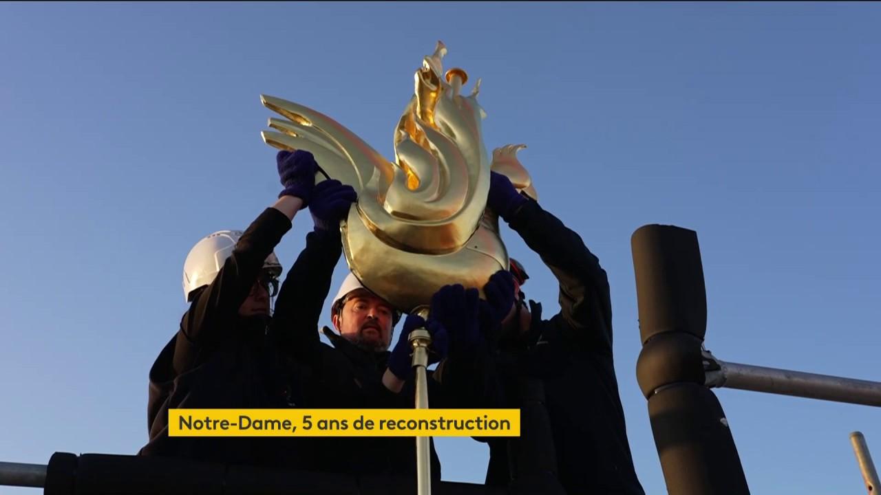 Les touristes pourront à nouveau contempler la cathédrale Notre-Dame de Paris et sa toute nouvelle flèche dans quelques mois.  Cinq ans après l'incendie, les travaux vont bientôt s'achever.