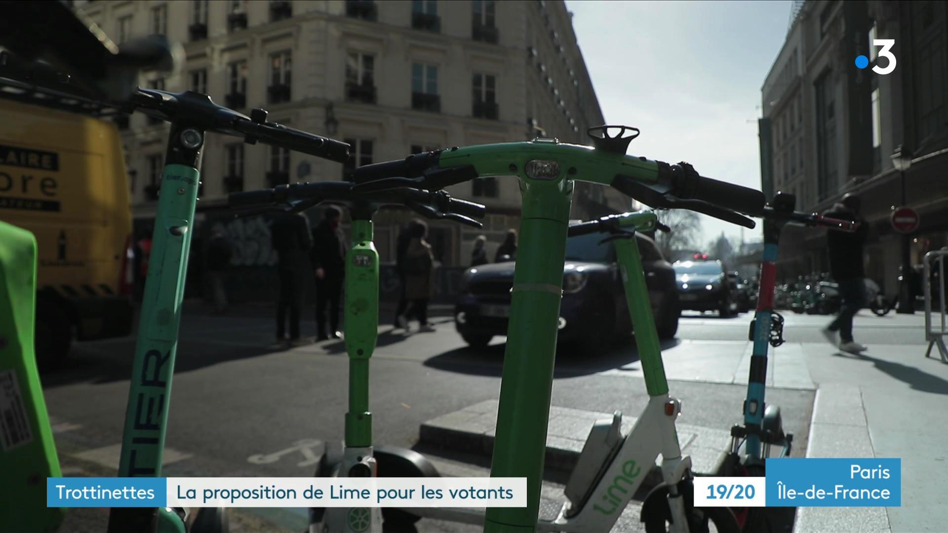 Lime est l'un des trois principaux opérateurs de trottinettes en libre-service à Paris