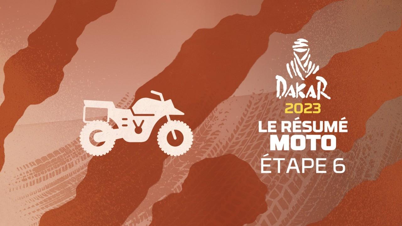 L’Argentin Luciano Benavides (Husqvarna) a remporté la sixième étape de ce Dakar 2023 devant le leader du classement, l’Américain; Skyler Howes (Husqvarna). Côté Français, Adrien van Beveren (Honda) se classe onzième du jour à 04'22'' et conserve sa place de cinquième au général.