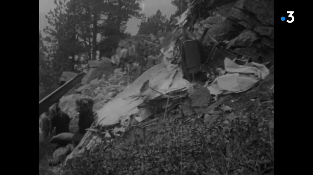 Canigou (Pyrénées-Orientales) - les restes du DC3 anglais qui s'est crashé sur la montagne en 1961 - 24 septembre 2023.