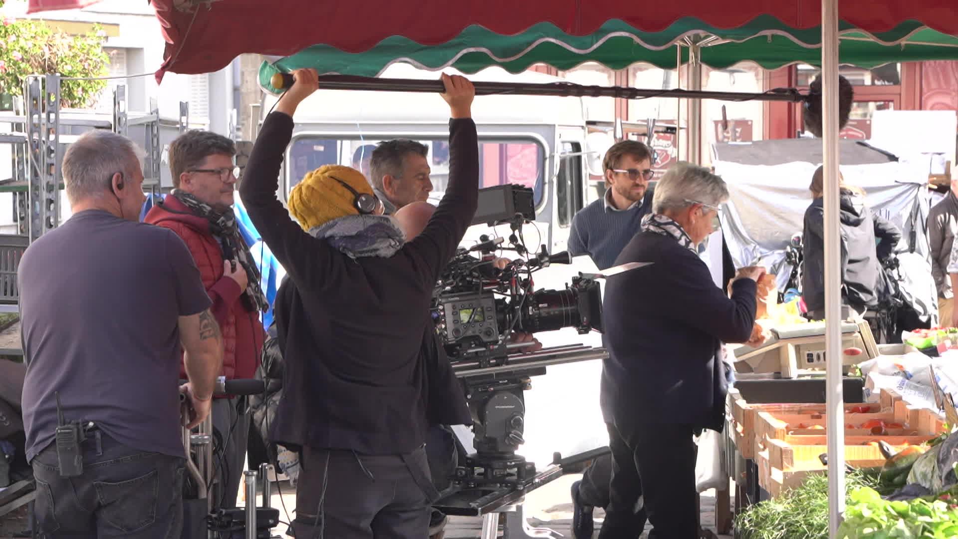 Tournage du film Chasse gardée à Vic-sur-Aisne