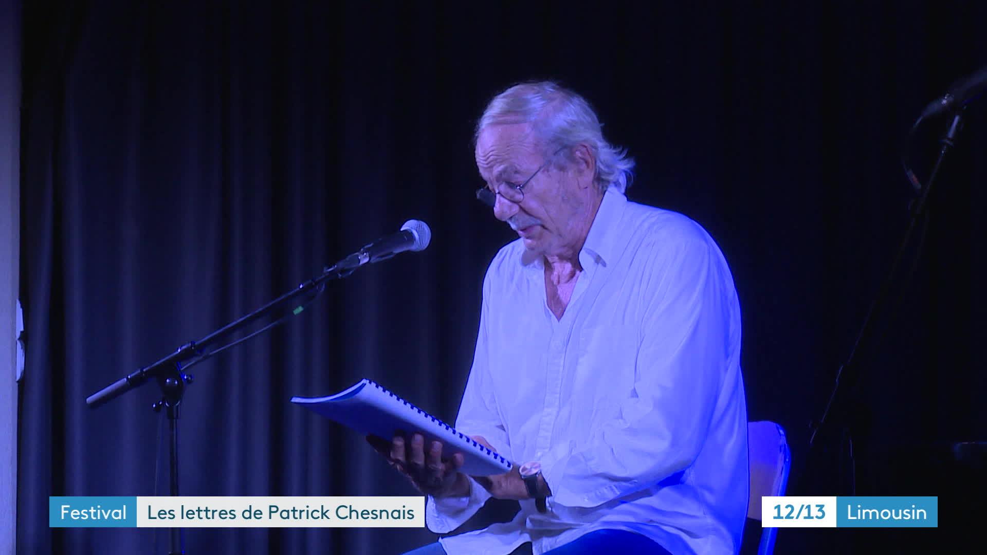 Patrick Chesnais lit ses "Lettres d'excuses" au festival Découvrir de Concèze