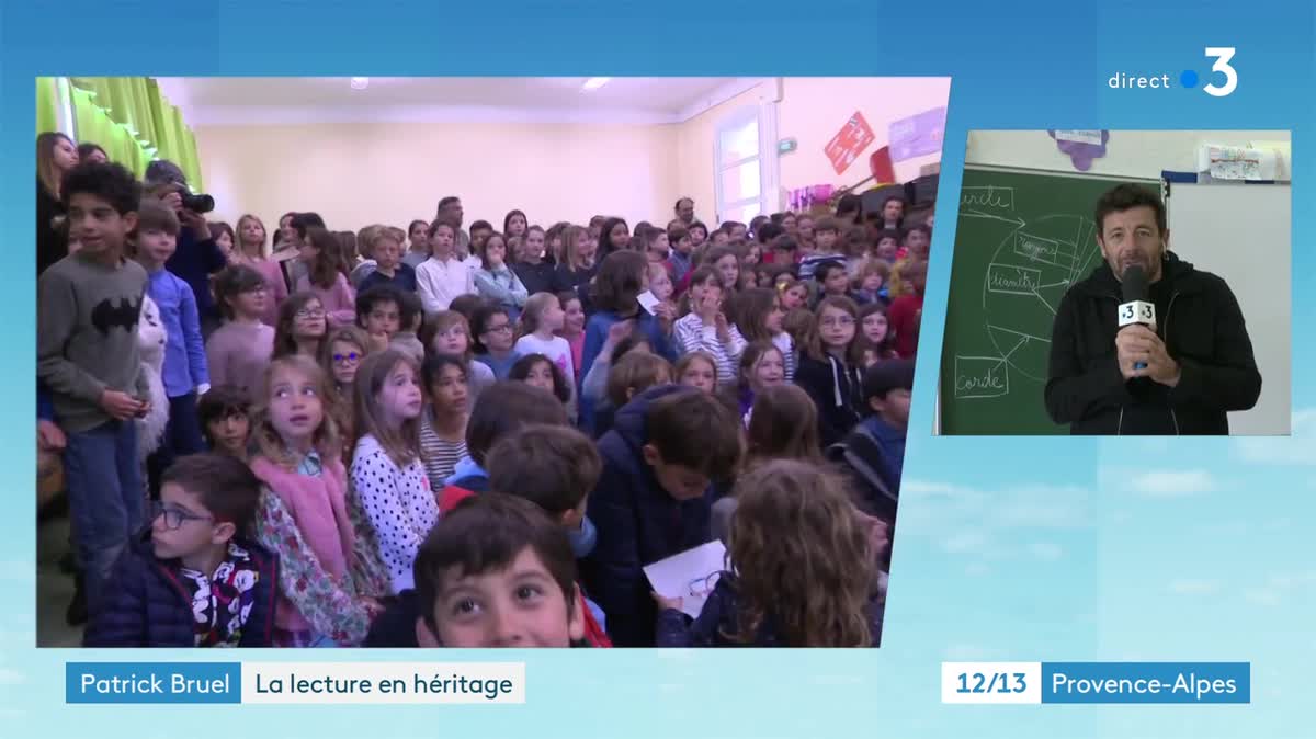 Patrick Bruel a rendu visite aux élèves de l'école primaire de la Roseraie, dans le 7ème arrondissement de Marseille