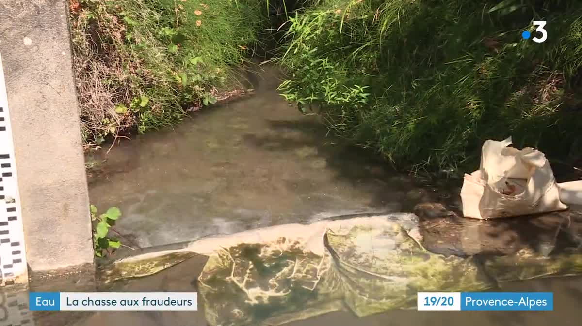 La prise d’eau dans la rivière l'Aygues est au niveau le plus bas en Vaucluse