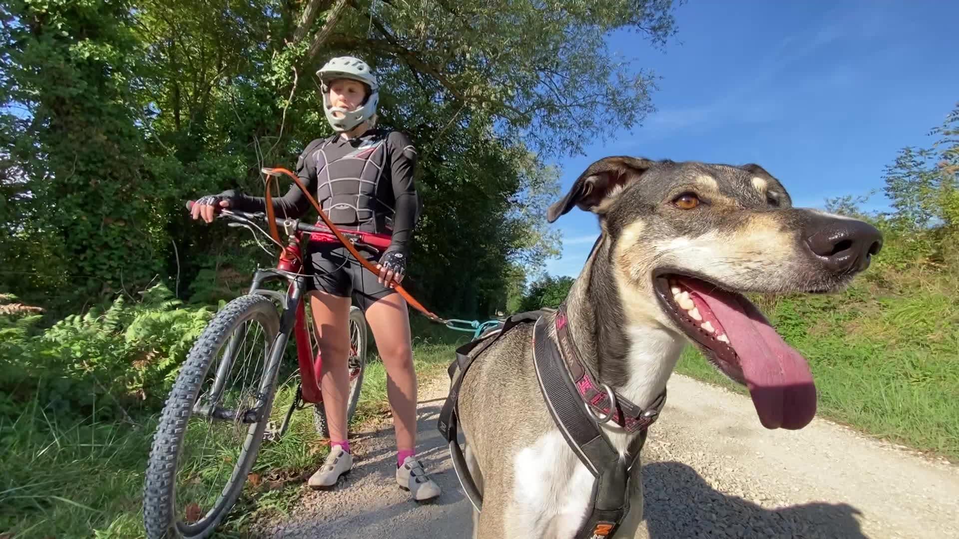 Faustine et Dialga se préparent pour les Championnats du Monde de Cani VTT