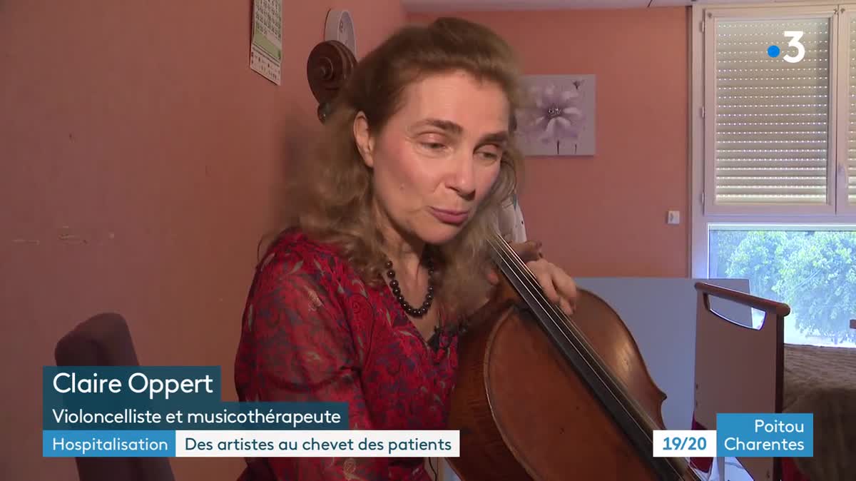 Au centre hospitalier de La Rochefoucauld, les patientes et patients bénéficient de la visite d'artistes pour mieux supporter leurs soins.