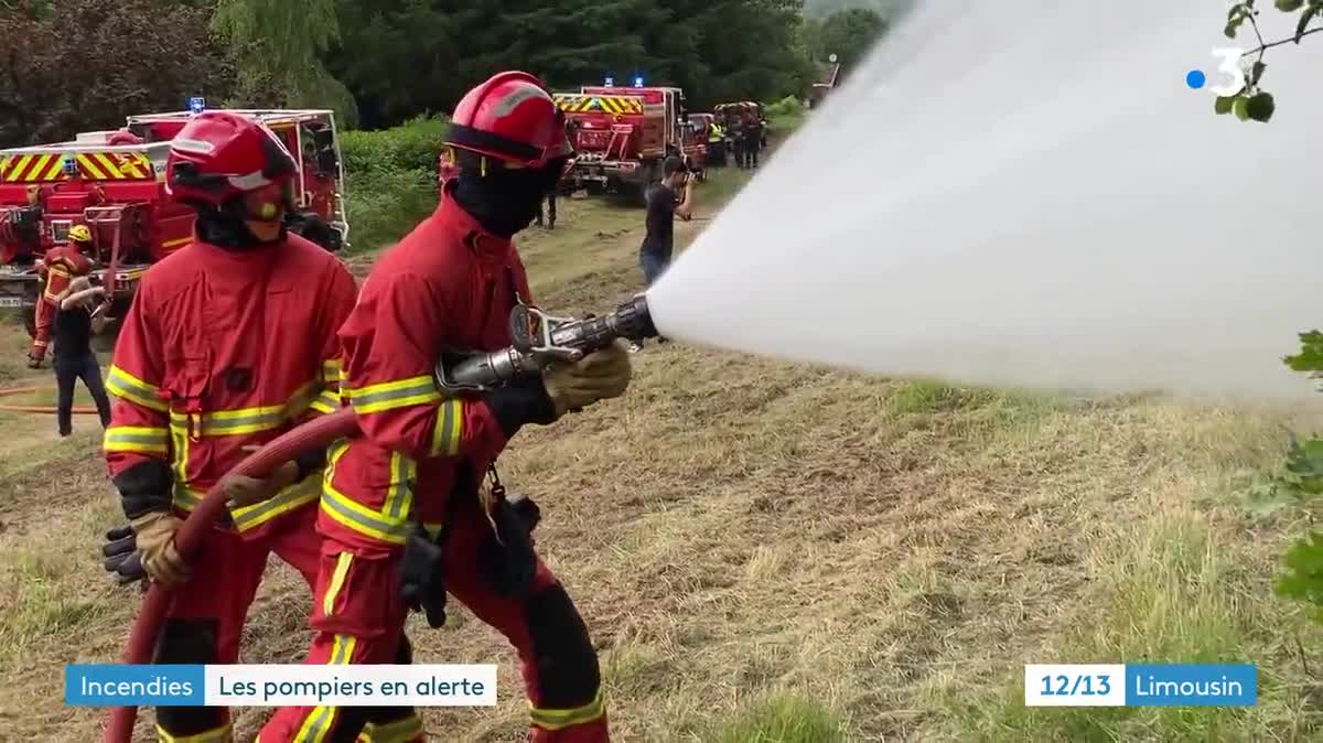 Un exercice grandeur nature de lutte contre les feux de forêts a été effectué ce jeudi 29 juin près du lac de Vassivière, par une vingtaine de pompiers du SDIS de la Haute-Vienne.