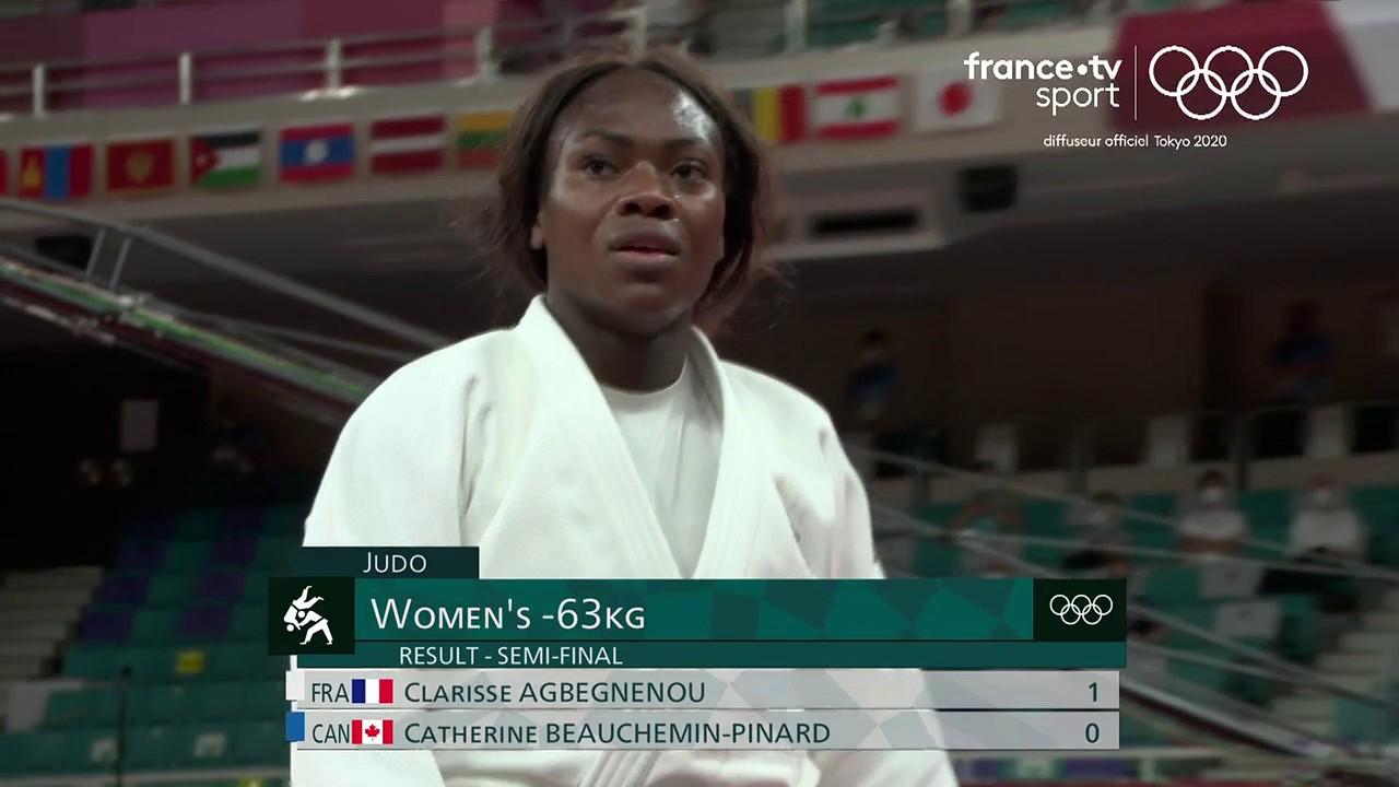 Clarisse Agbegnenou s'offre une revanche en finale olympique face à la Slovène Tina Trstenjak, après sa victoire en demi-finale face à la Canadienne Catherine Beauchemin-Pinard, impuissante et qui s'incline sur waza-ari.