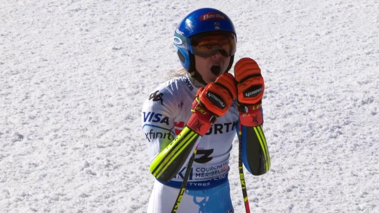 Jamais titrée sur le slalom géant, Mikaela Shiffrin est parvenue à le devenir lors des Championnats du monde de Méribel ! L'Américaine remporte le seul titre mondial qui manquait à sa carrière. Malgré une faute, la skieuse de 27 ans a allumé du vert en bas de la piste, pour devancer Federica Brignone.