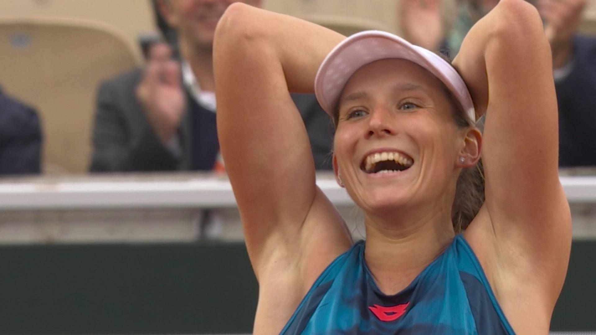 Varvara Gracheva se qualifie pour les huitièmes de finale en battant la Roumaine Irina-Camelia Begu. La Française s'impose en deux sets : 7-5, 6-3.