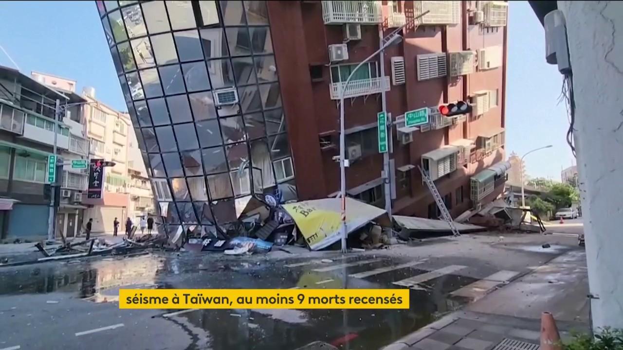 Un important tremblement de terre a frappé Taïwan mercredi 3 avril. Il a fait au moins 9 morts et 800 blessés.  On pense que les victimes sont toujours coincées dans des bâtiments effondrés.