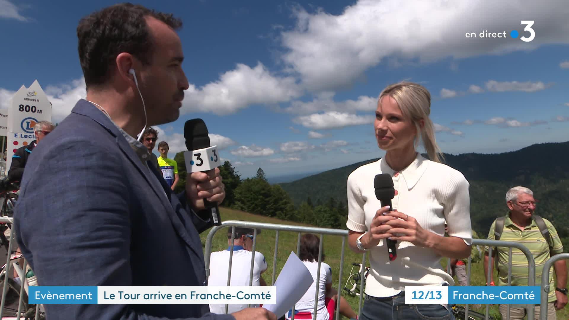 Marion Rousse répond aux questions de Jérémy Chevreuil dans le 12/13, en direct de la Planche des Belles Filles