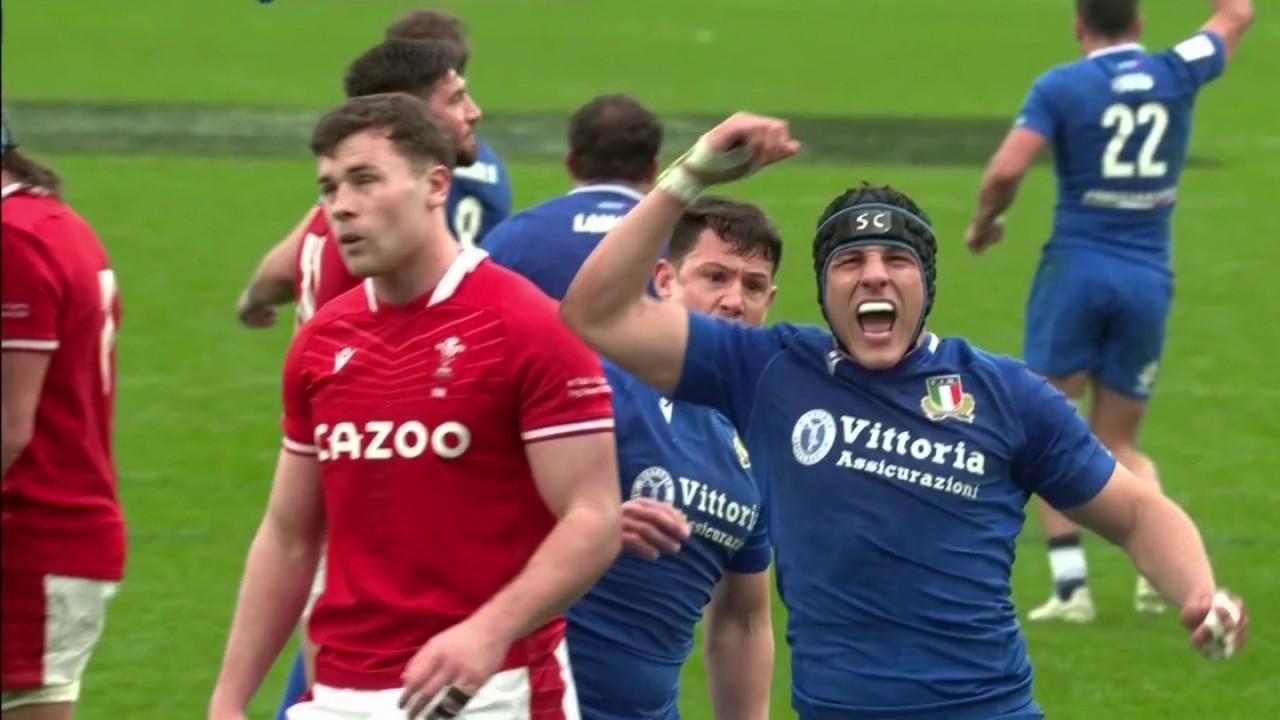 Un sursaut d'orgueil permet aux Italiens de revenir à 12 points du Pays de Galles. Ignacio Brex marque le 2e essai transalpin du match pour une fin de match de folie.