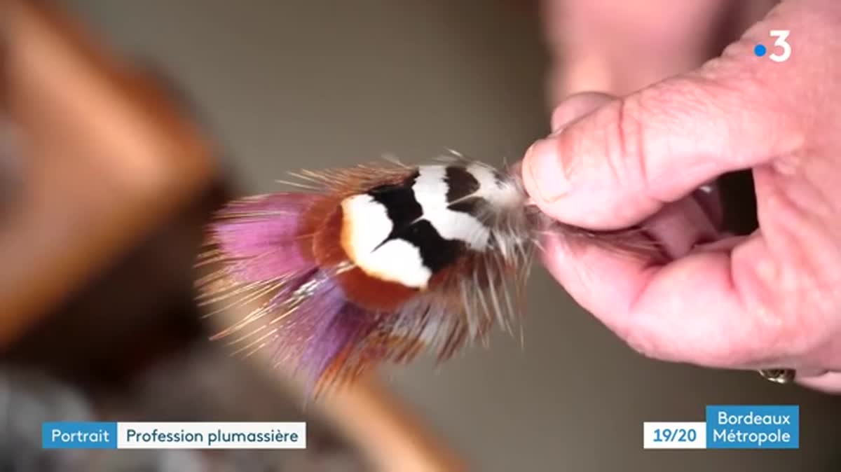 Travaillées par Véronique Antoine, les plumes viennent magnifier un chapeau ou un nœud papillon.