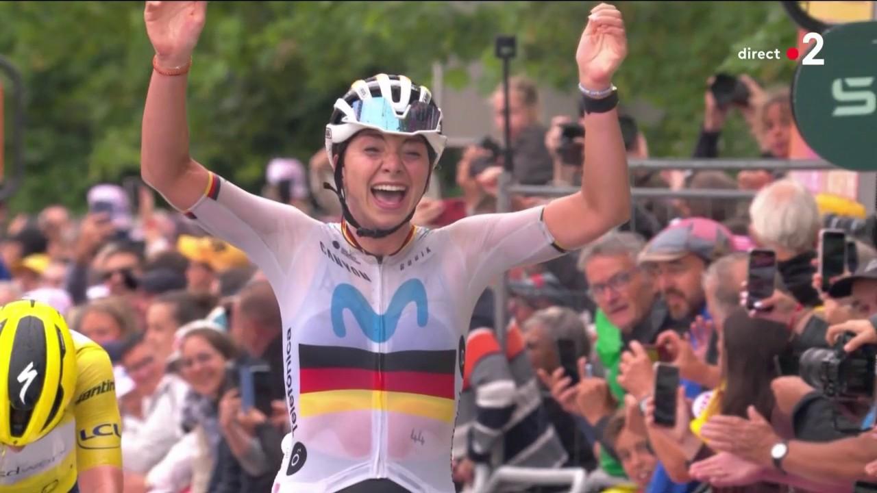 Avec un finish à rebondissements, où les chutes non pas manquées, l'Allemande Liane Lippert s'impose sur le sprint final devant la Belge Lotte Kopecky dans cette deuxième étape du Tour de France Femmes 2023.